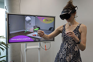 Die im Projekt EPSILON entwickelten VR-Tools lassen sich für kognitive Belastungs- und räumliche Gedächtnistests einsetzen.