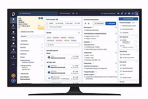 Computerbildschirm mit Ansicht der Doctolib Patientenakte