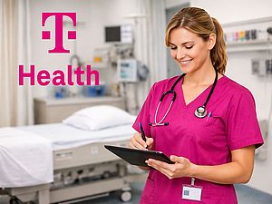 Pflegekräfte in Krankenhäusern können künftig direkt am Patientenbett die notwendigen Informationen über die Behandlung in ein iPad diktieren. Die Sprache wird automatisch in klare, strukturierte Pflegeberichte umgewandelt.