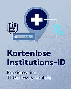 Grafische Darstellung der kartenlose Institutionsidentität (HSM-B) von der gematik