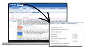 Screenansicht der Healthcare-Plattform principa® von PlanOrg