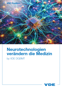 Cover des VDE DGBMT Positionspapiers „Neurotechnologien verändern die Medizin“